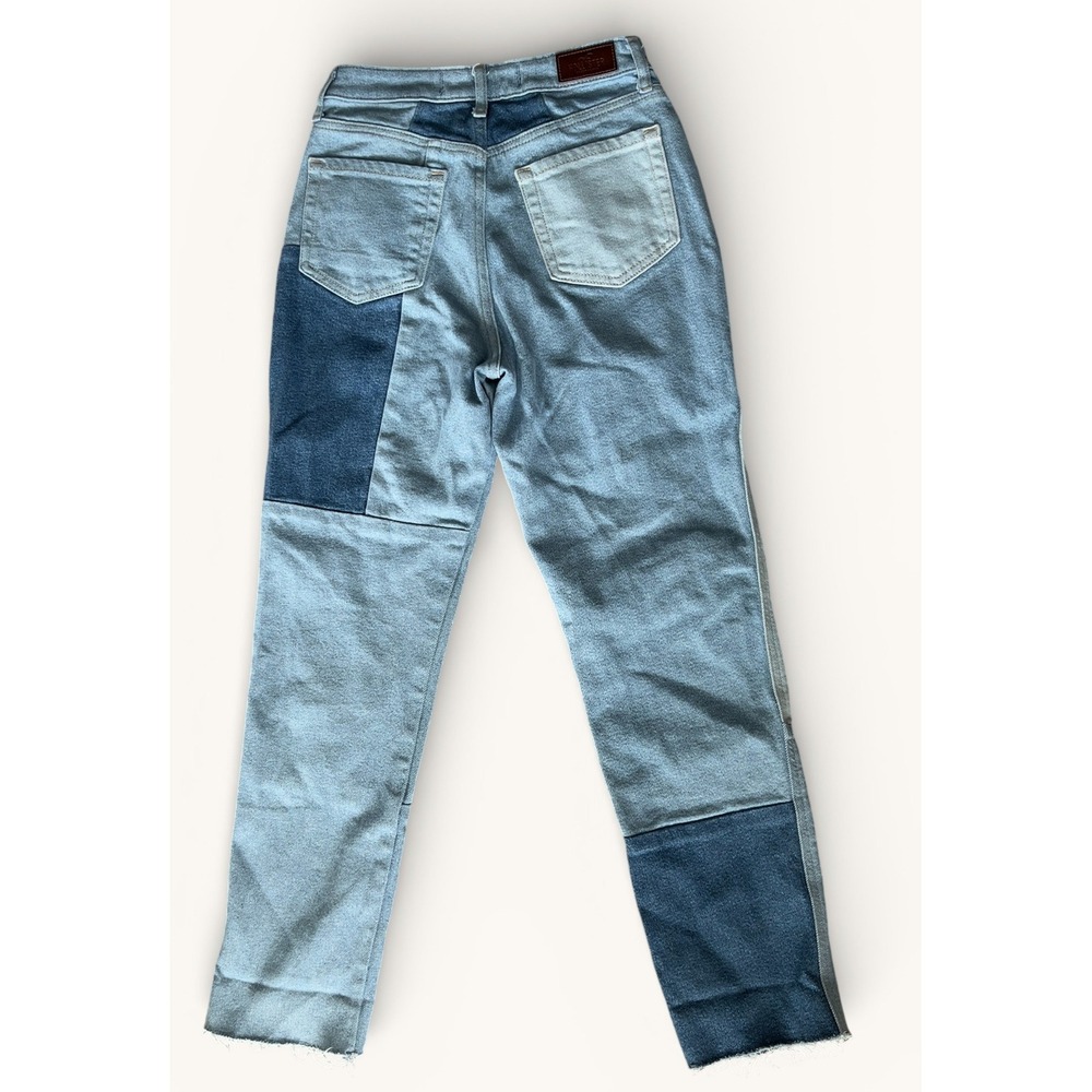 Hollister Patchwork Flare Jeans Womens 1 Ultra High Rise Cropped Denim